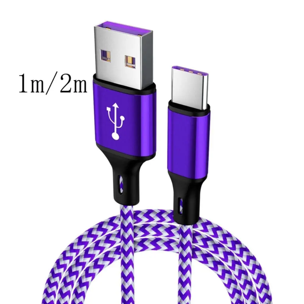 Type C Fast Charging Cable Fast Charging Nylon Braided Nylon Braided Charge Cable 6A 1m/2m Mobile Phone Data Cord