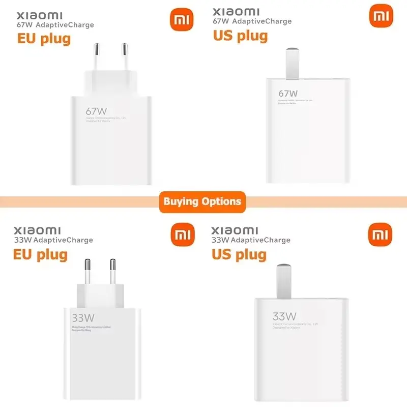 Xiaomi 67W USB Fast Charger For Xiaomi 15 14 13 12 11 10 Ultra Redmi Note 12T 13 Pro Turbo Quick Charge Type C USB Charge Cable