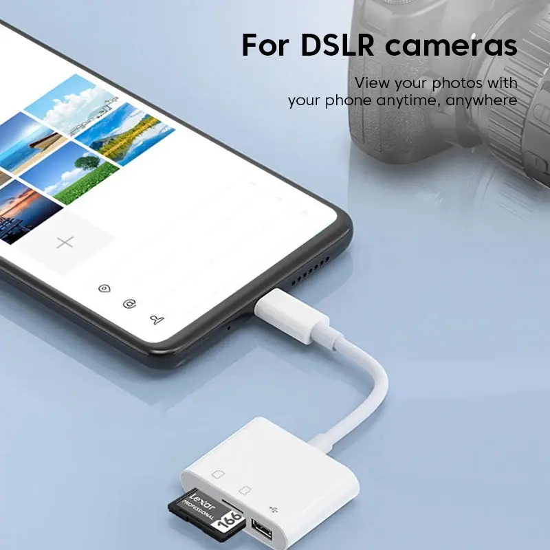 3 in 1 Micro USB Type C Adapter Multifunctional USB TF SD Card Reader USB-C Memory Card Adapter For Macbook Samsung Laptop