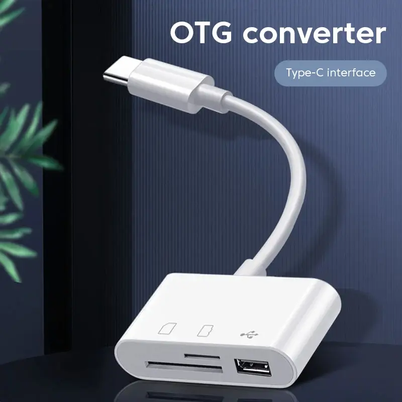 3 in 1 Micro USB Type C Adapter Multifunctional USB TF SD Card Reader USB-C Memory Card Adapter For Macbook Samsung Laptop
