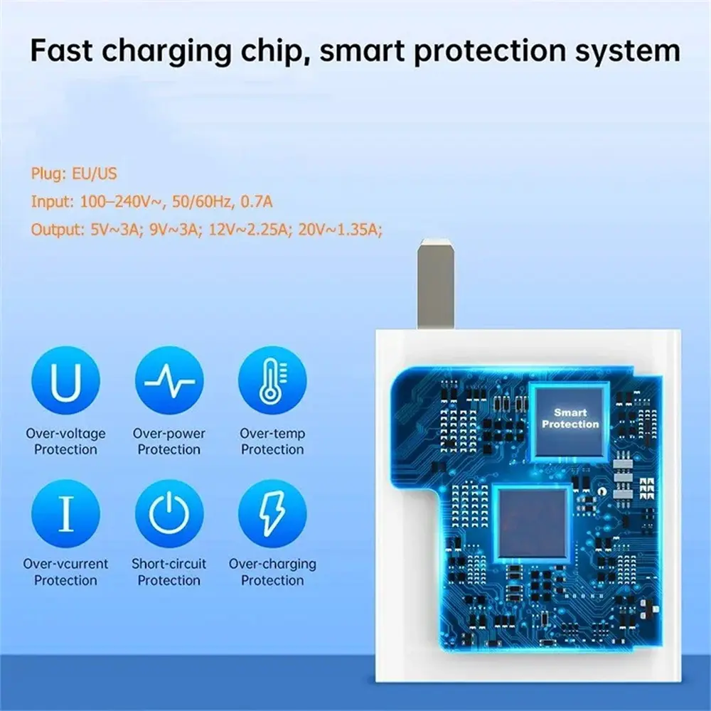 USB Fast Charger 33W Quick Charge 3.0 EU/US Plug Wall Charger For Xiaomi 14 13 Redmi K30 K40 Portable USB Phone Charger Adapter