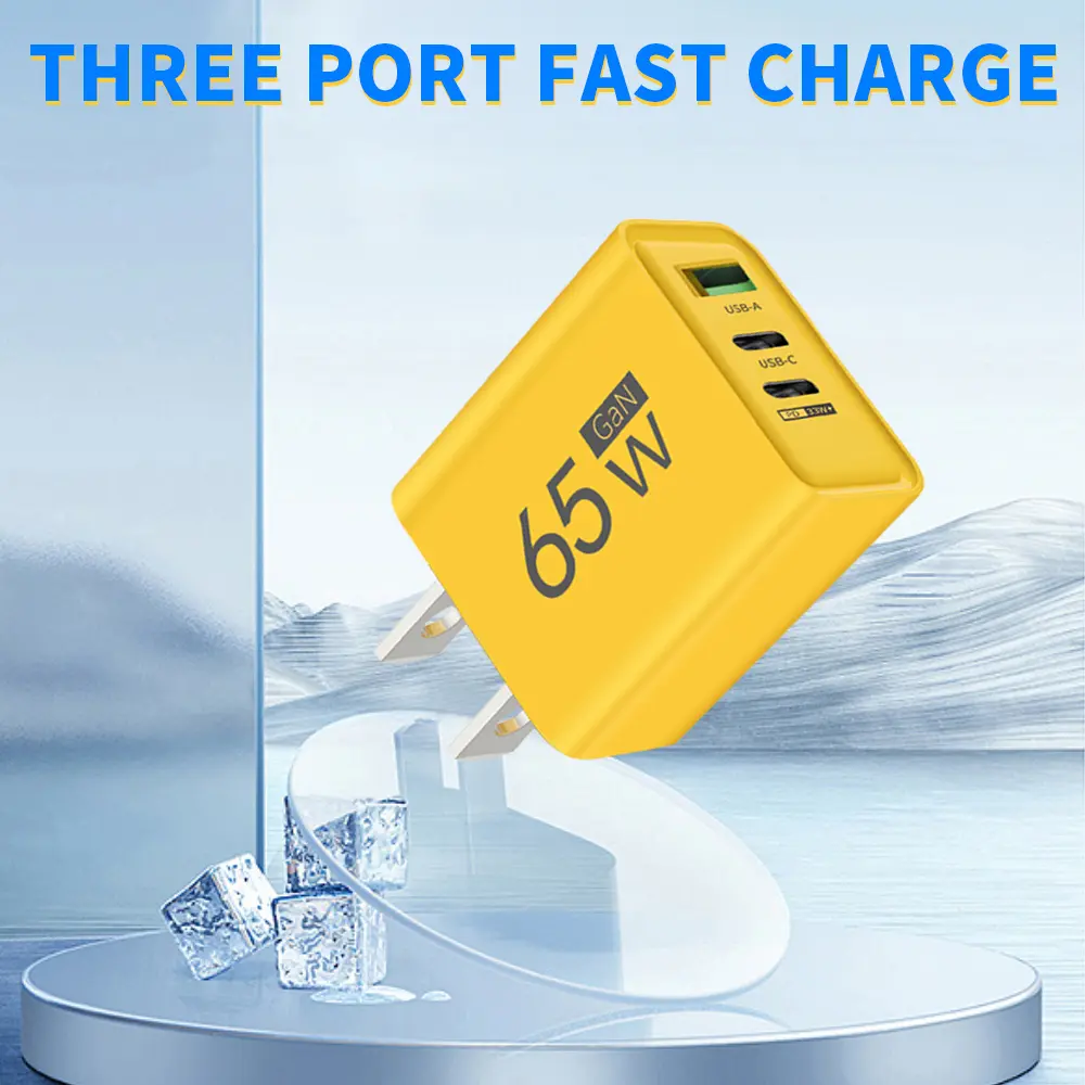 GaN 65W Fast Charger USB Type C PD QC3.0 Quick Charging Charger Mobile Phone Adapter for iPhone 15 16 Pro Xiaomi Samsung Huawei