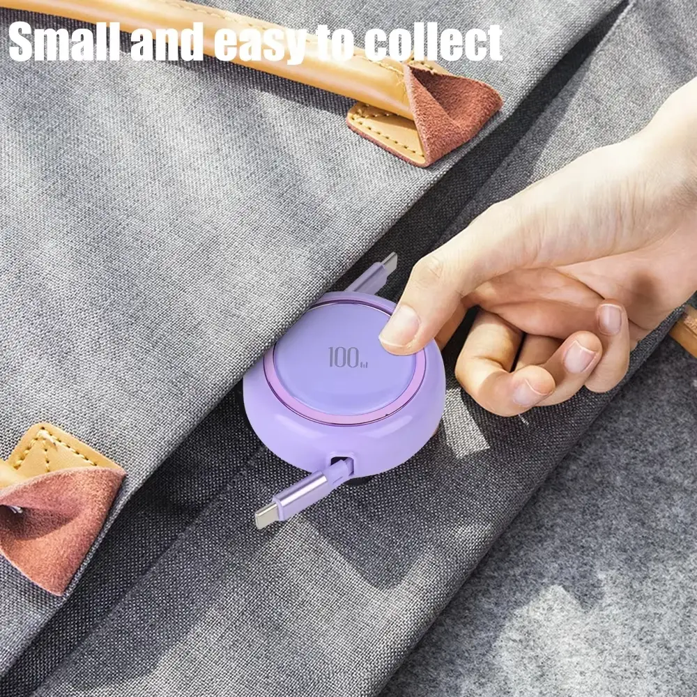1M 100W Fast Charging Type C Cable Retractable USB C To USBC Data Cord for 15 Pro Max 15Plus Samsung Huawei Xiaomi