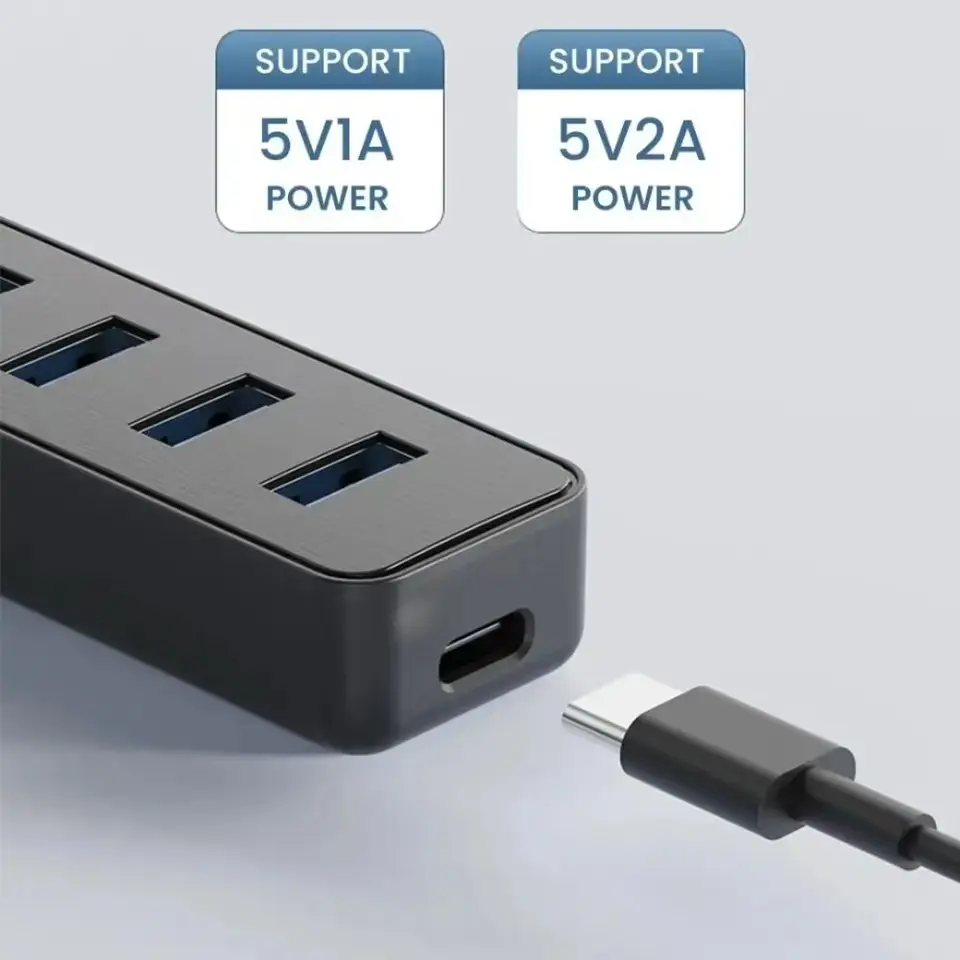 Hub USB 2.0 Power Adapter 4 Port Multi USB Splitter Hub USB 3.0 Type C HUB Multiple Expander High Speed For Computer Accessorie