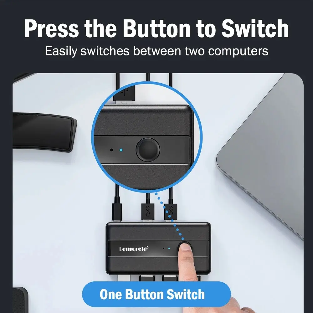 USB KVM Switch Adapter USB 3.0 Switcher 2 Input 4 Output USB Switch KVM Switcher Printer Sharer For Computer Keyboard