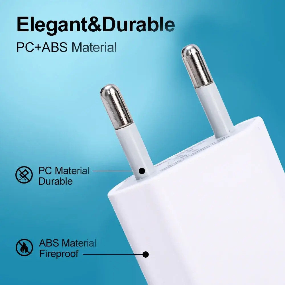 1-5Pcs Mini Universal 5V 1A EU Plug USB Wall Phone Charger For iPhone Samsung Xiaomi Redmi Google Huawei Charger Power Adapter