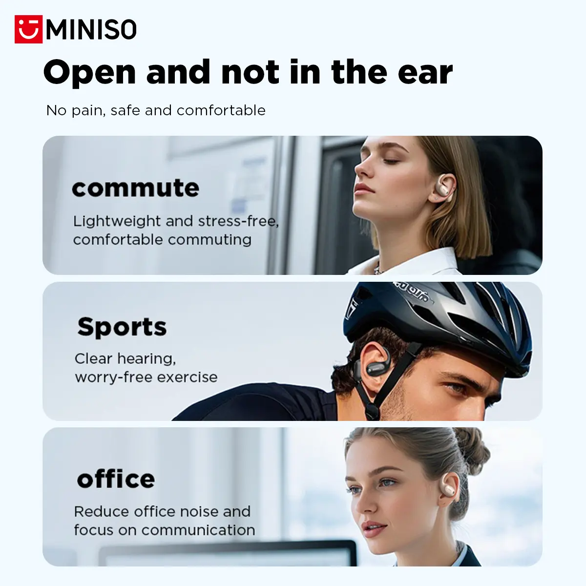 Translator MINISO MS190 New OWS Wireless Headphones Sport Waterproof Headsets  Intelligent Bluetooth Translation Earbuds