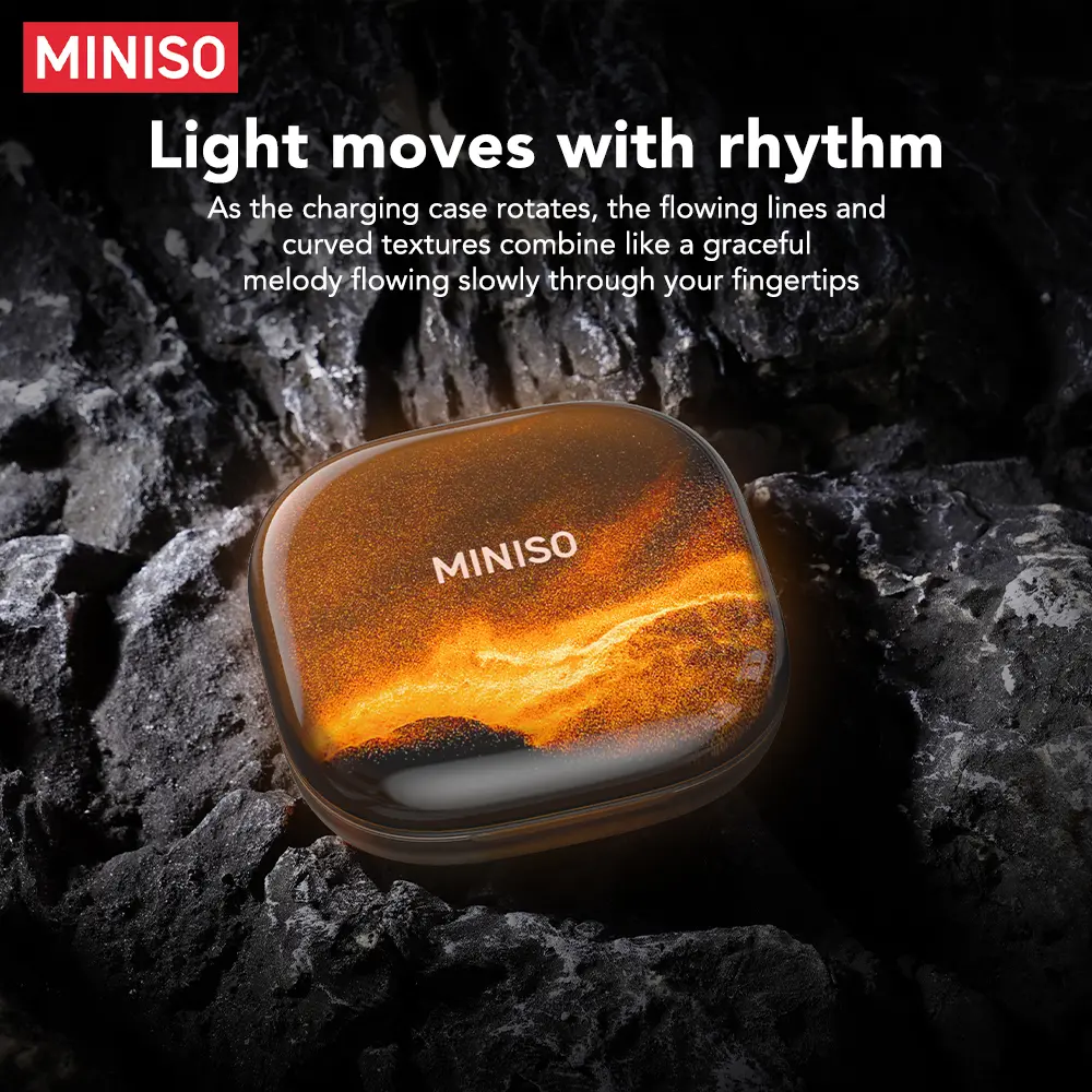 [Quicksand] MINISO MS185 Wireless Headphones Luminous Quicksand OWS Sports Bluetooth Earphones with Mic 8 Hours Long-Lifetime
