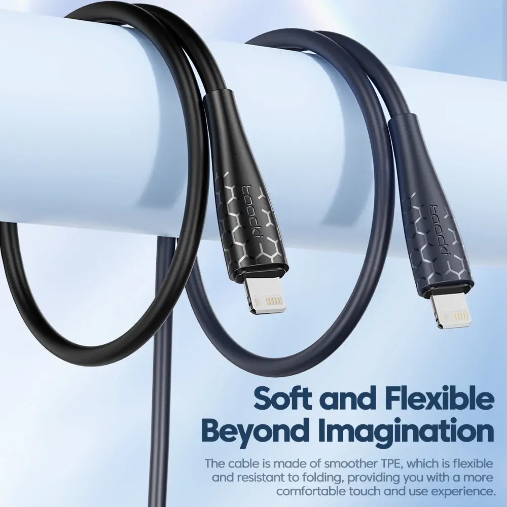 Toocki 2.4A Fast Charging USB Cable For iPhone 14 13 12 11 Pro Max X XR Xs 8 7 Plus Pad 9 10.2-inch For iPhone Charge Data Cord