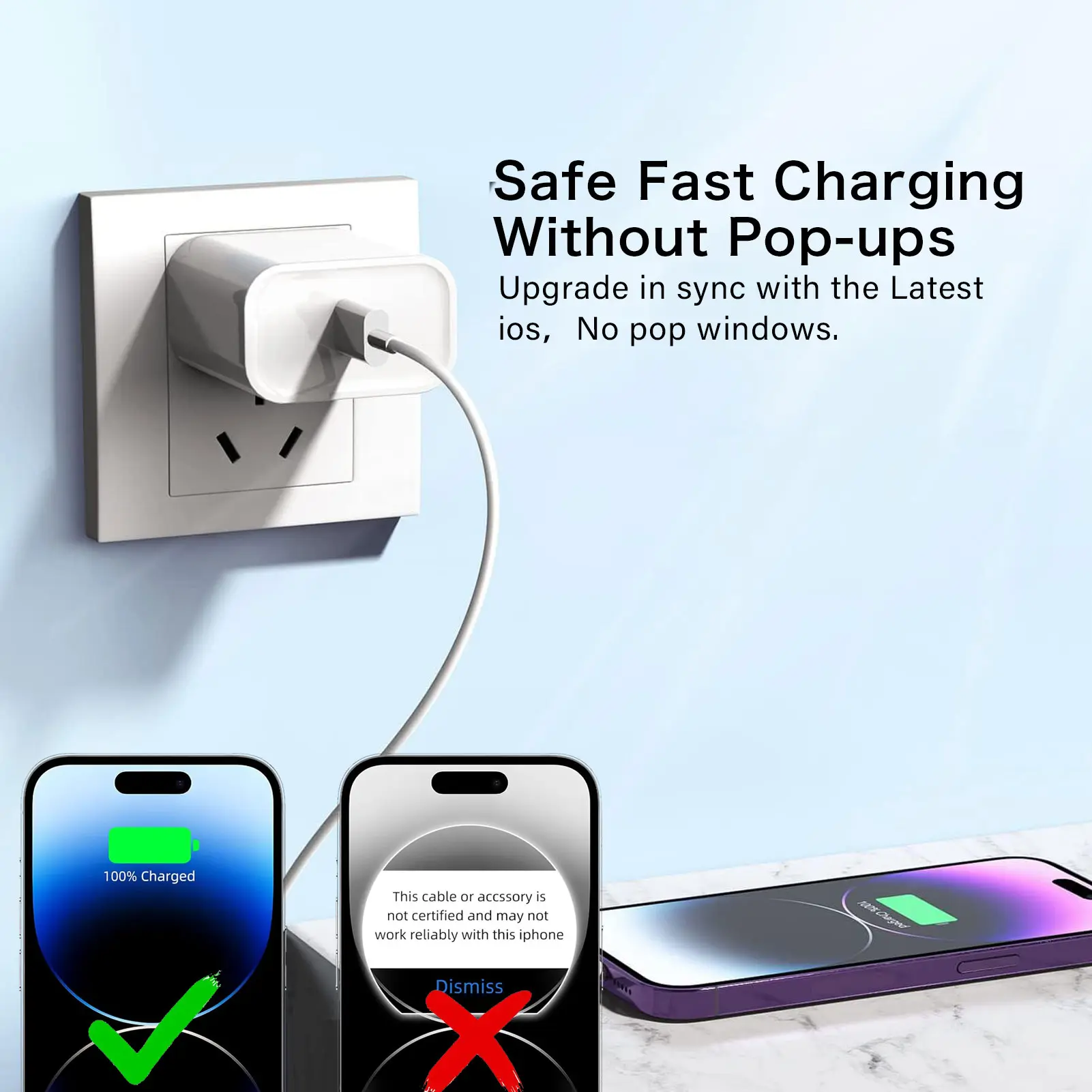 30W PD Fast Charger for iPhone iPad Samsung Xiaomi Huawei google Charging Box Brick USB C Quick Fast Charger Power Adapter Cube