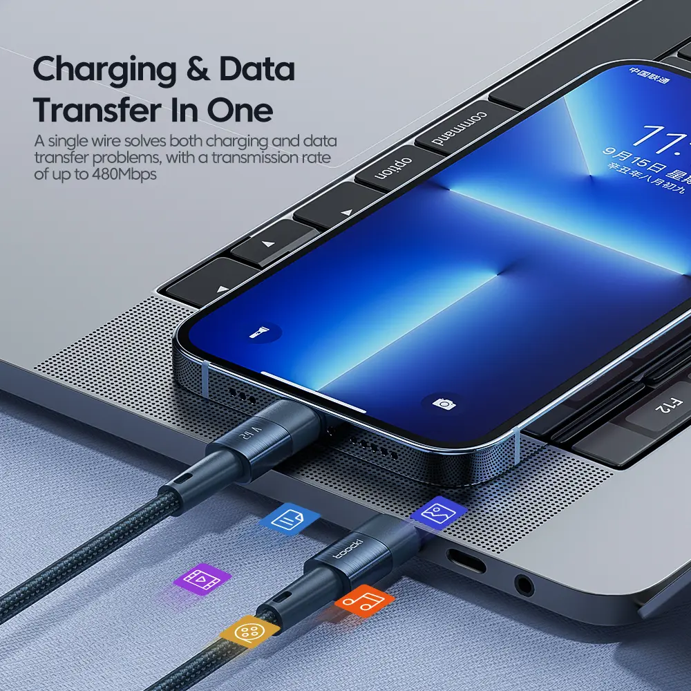 Toocki PD 20W USB C To Lighting Cable For iPhone 15 14 13 12 11 Pro XS 8 Type C To Lighting Cable Data Wire Fast Charging Cabl