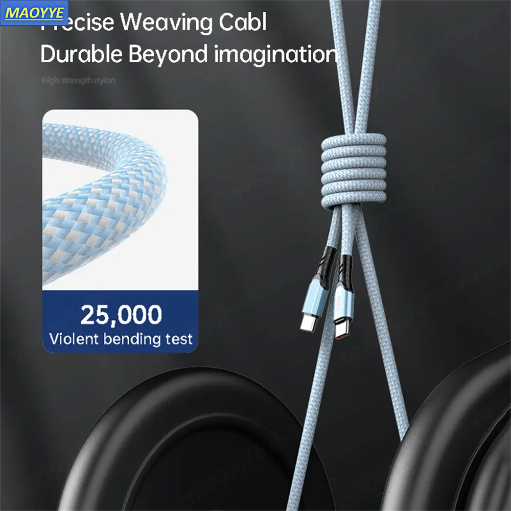 MAOYYE 240W USB C Cable Power Wire QC4.0 for MacBook Samsung iPhone 15 16 USB C to C PD Cable 48V5A Fast Charging Type C Cable