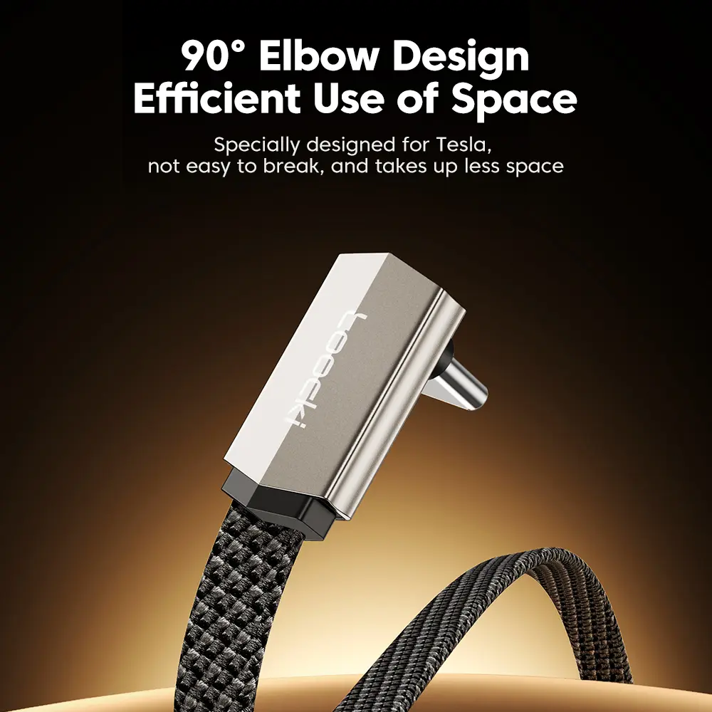 Toocki 90 Degree Elbow Dual Type C to Lighting Data Cable 60W Rapid Flash Charging PD USB C Fast Charge Cord For Iphone POCO