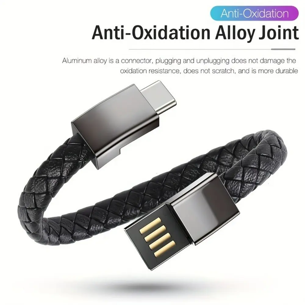 PD 60W Fast Charging Cable USB C to USB C Bracelet Data Cord For iPhone 14 Samsung Xiaomi Huawei Type C Quick Phone Charge Cable