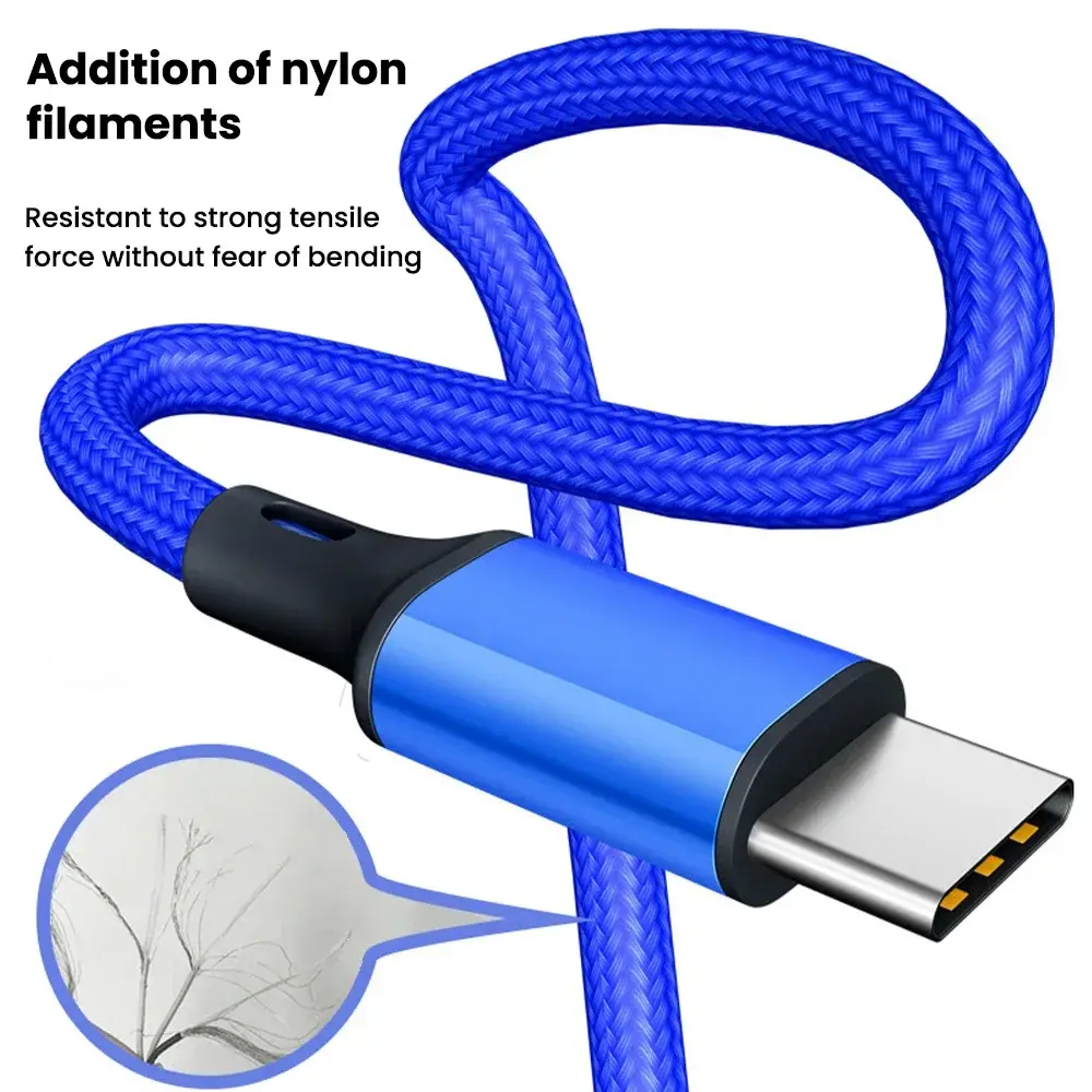 0.25M Cable Micro USB Cables For Power Bank iPhone 15 Samsung Android Phone Type c Data Cord Fast Charging Portable Wire