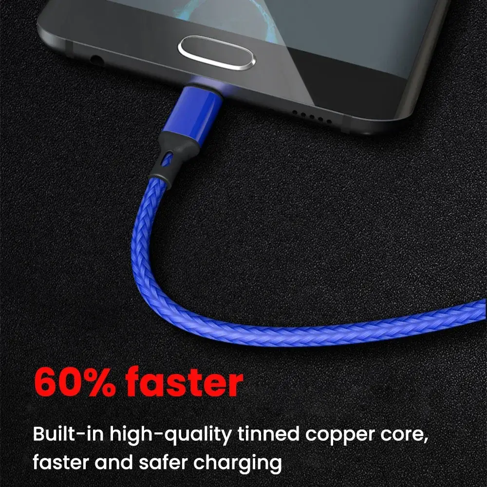 0.25M Cable Micro USB Cables For Power Bank iPhone 15 Samsung Android Phone Type c Data Cord Fast Charging Portable Wire