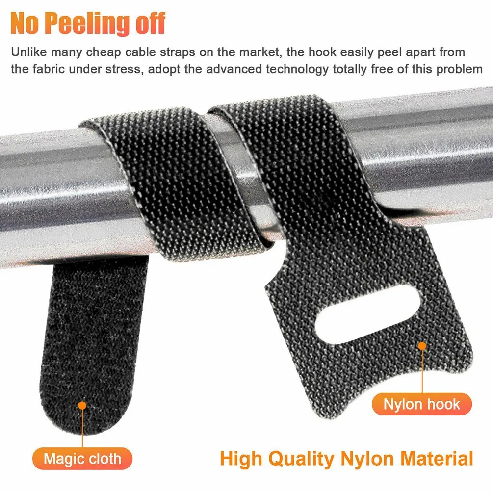 50PCS Cable Organizer Cable Management Cable Winder Tape Protector for wire Ties Reusable Phone Accessories organizador cables