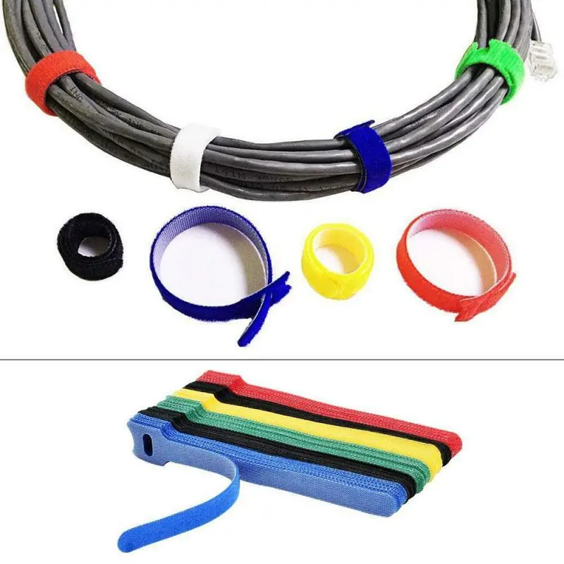 50PCS Cable Organizer Cable Management Cable Winder Tape Protector for wire Ties Reusable Phone Accessories organizador cables