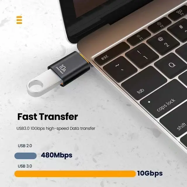 USB3.0 Type-C Data Adapter Type C 10A USB C Male To USB Female Converter For Macbook Xiaomi Samsung Fast OTG Connector ﻿