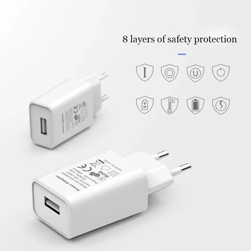 EU plug 5V 2A Single USB Universal Mobile Phone Chargers Travel Power Charger Adapter GS/CE Charger for Samsung iphone Xiaomi