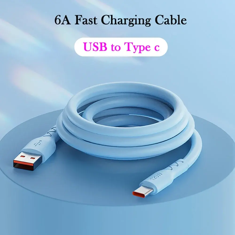 MAOYYE 120W 6A USB Type C Super Fast Charging Cable For Samsung Xiaomi Redmi Huawei Android Phone Charger Usb C Data Cord