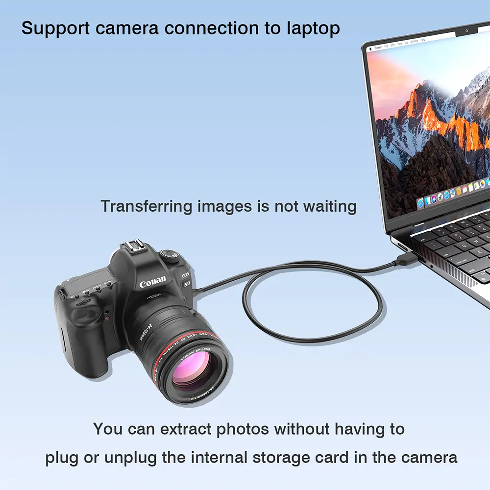 UGOURD USB3.2 10Gbps Cable USB 3.0/3.1/3.2 OTG Cable USB A to USB Type C Data Transfer SSD Hard Disk Cable 3A 60W QC 3.0
