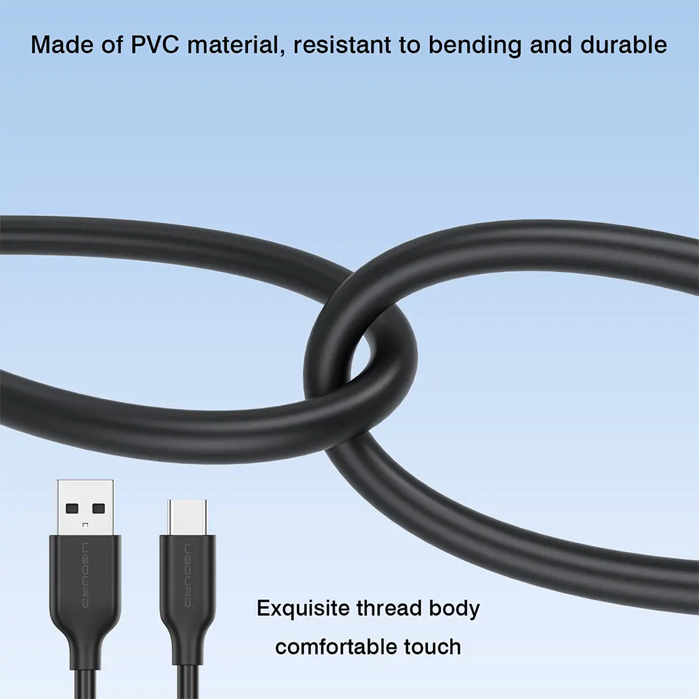 UGOURD USB3.2 10Gbps Cable USB 3.0/3.1/3.2 OTG Cable USB A to USB Type C Data Transfer SSD Hard Disk Cable 3A 60W QC 3.0