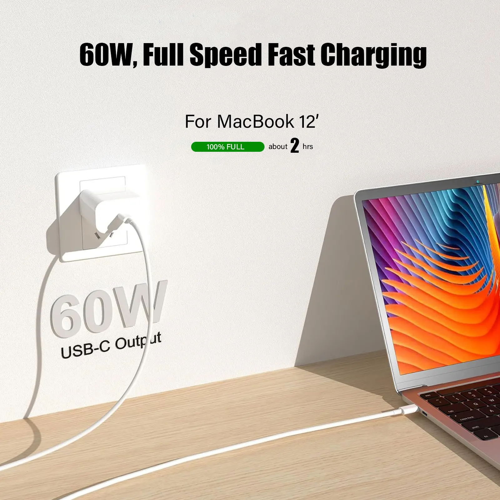 5-1Pack USB C Cable For iPhone 16 15 iPad Pro Max Fast charge Cord for Samsung Xiaomi Google AirPods 60W Type C Charger cable 2m