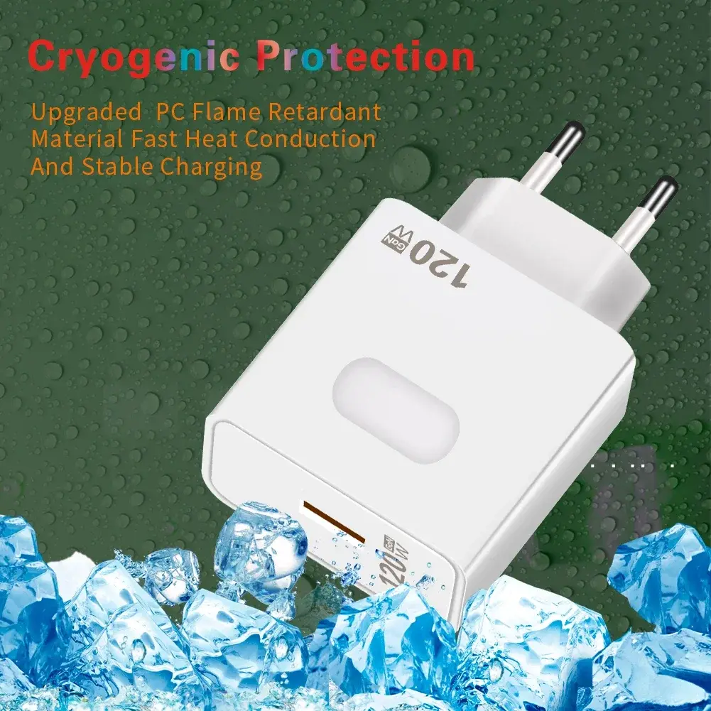 USB Charger GaN Fast Charging Quick Charge QC3.0 Type C Cable Mobile Phone Charger Adapter For iPhone Huawei Samsung Xiaomi 14