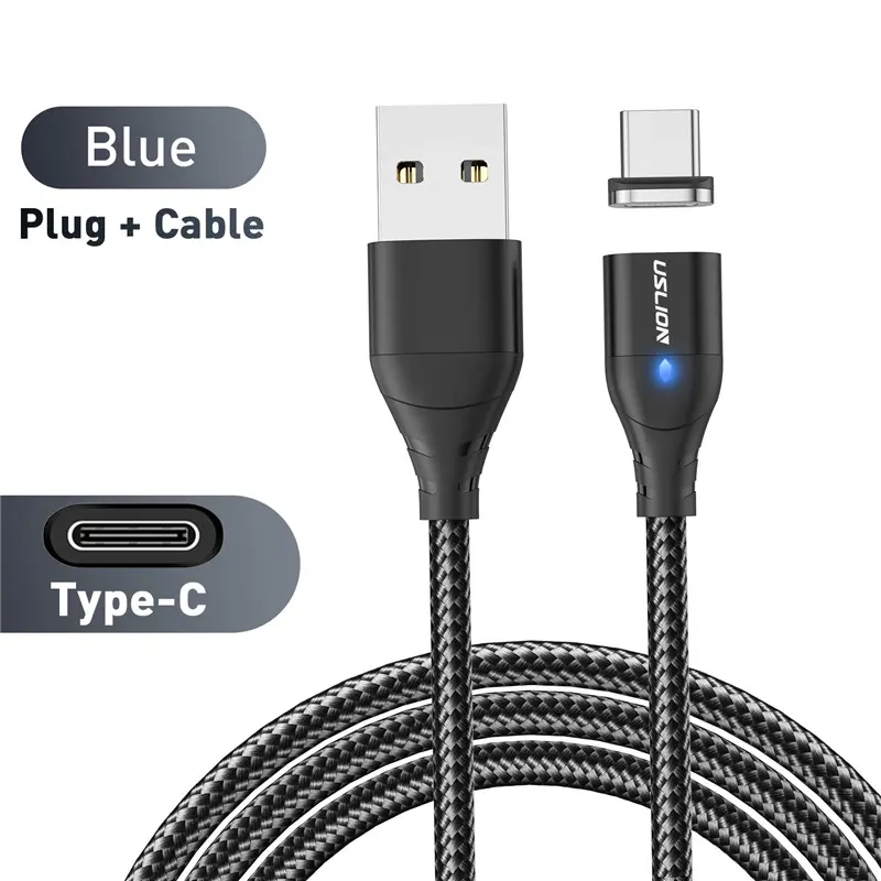 USLION 1/2M USB C Magnetic Cable Fast Charging Type C Cable Wire For Xiaomi 13 Magnet USB C Data Charge Wire Phone Adapter Cord