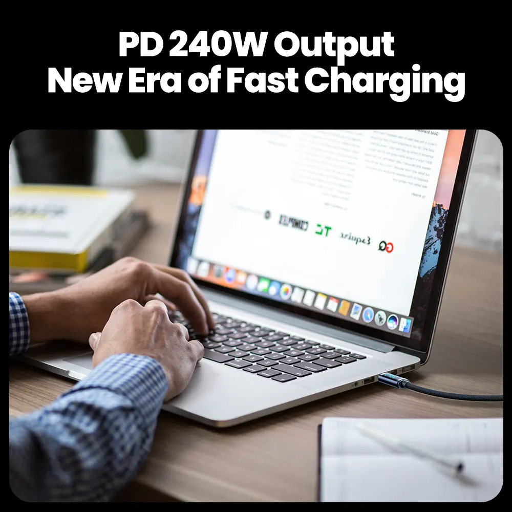 Toocki 240W USB C TO C Cable PD 3.1 Fast Charge Type C To Type C Display Cable For iPhone 15 16 Xiaomi 12 13 Samsung S23 Macbook