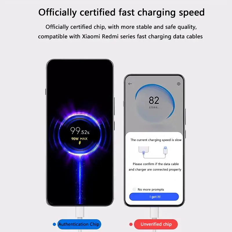 90W USB Fast Charger for Xiaomi 15 14 13 12 11 10 Ultra Redmi Note 12T 13 Pro Turbo Quick Charge Type C USB Charging Cable