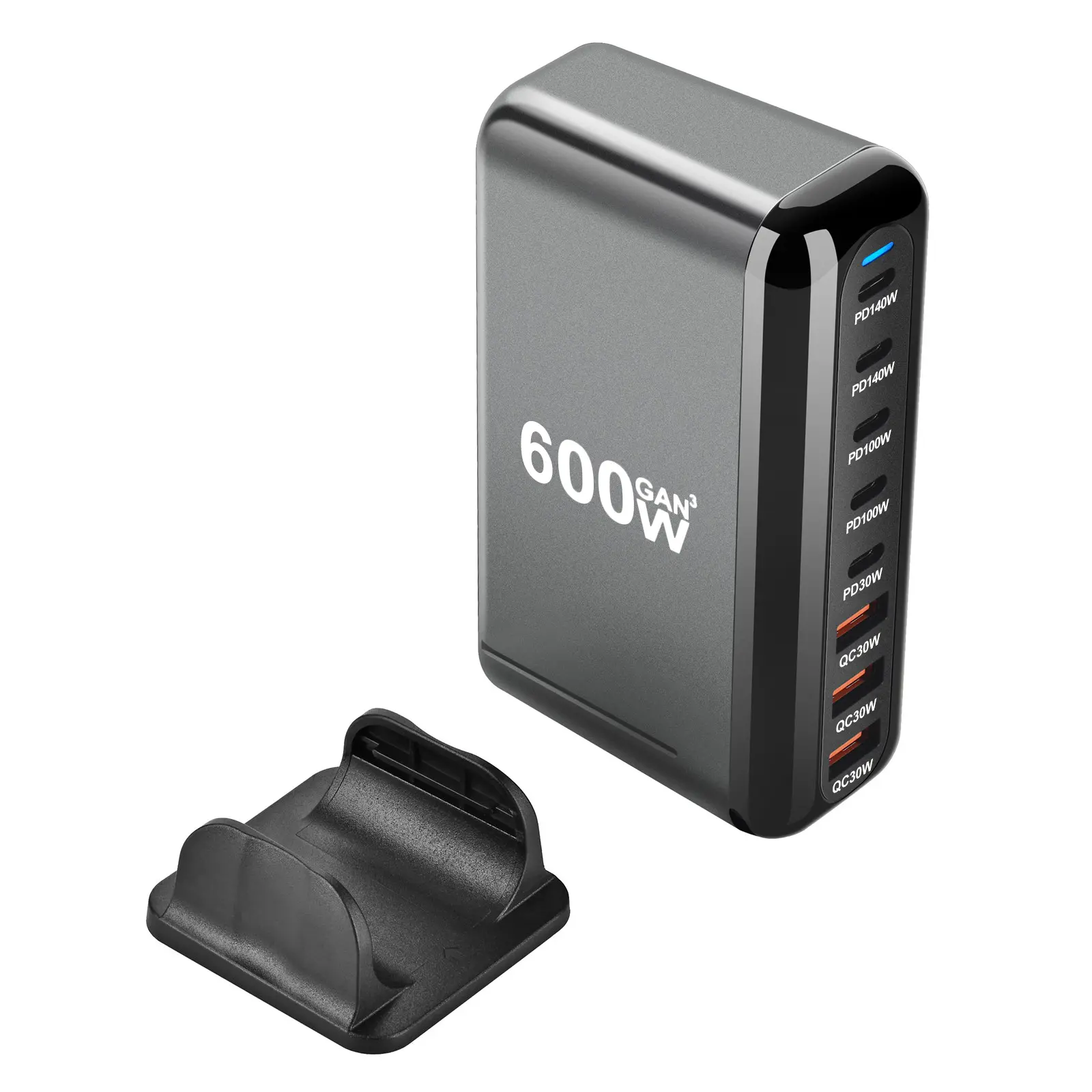 NEW 600W Gan Fast Charge 3.0 USB Type C Fast Charger Mobile 8-port 5C3A PD Charger  Convenient To Carry Tablet Charger