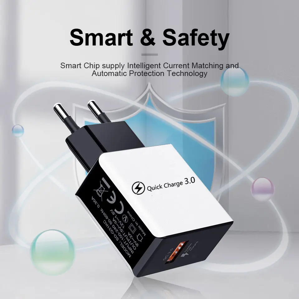 5V 3A USB Charger Quick Charge 3.0 4.0 Universal Fast Charging Power Adapter For iphone 11 Samsung  Xiaomi tablet fast charger