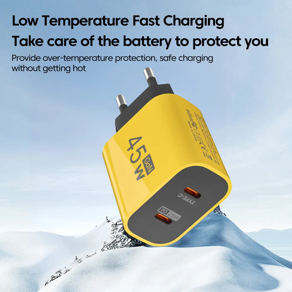 45W USB C Charger Fast Charger Dual Type C Wall Charger PD Quick Charging For Samsung Galaxy S23 Ultra/Note 20/MacBook/iPad