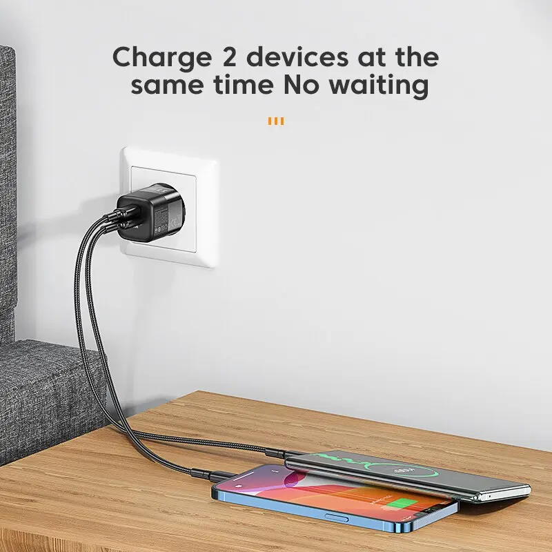 KUULAA USB C Charger 33W GaN Type C PD Fast Charging For iPhone 14 13 12 11 Pro Max XS 8 Plus For iPad Pro Air iPad Mini 2021