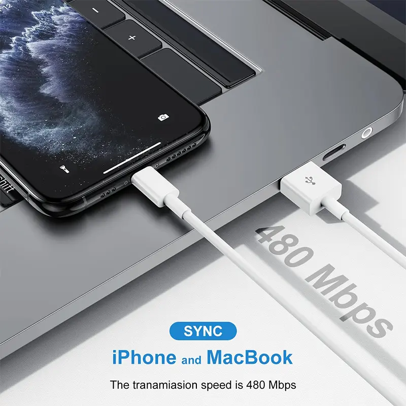 USB A Cable for iPhone 14 13 11 12 Pro Max XR 7 8 Plus PD 15W Fast Charging USB A Date Cable Charger Accessories