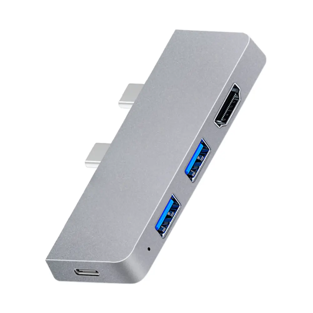 6-in-1 USB Hub Expander Type-C Male To HDMI-compatible SD for MicroSD High Speed Transmission for Surface Pro 8/9/X