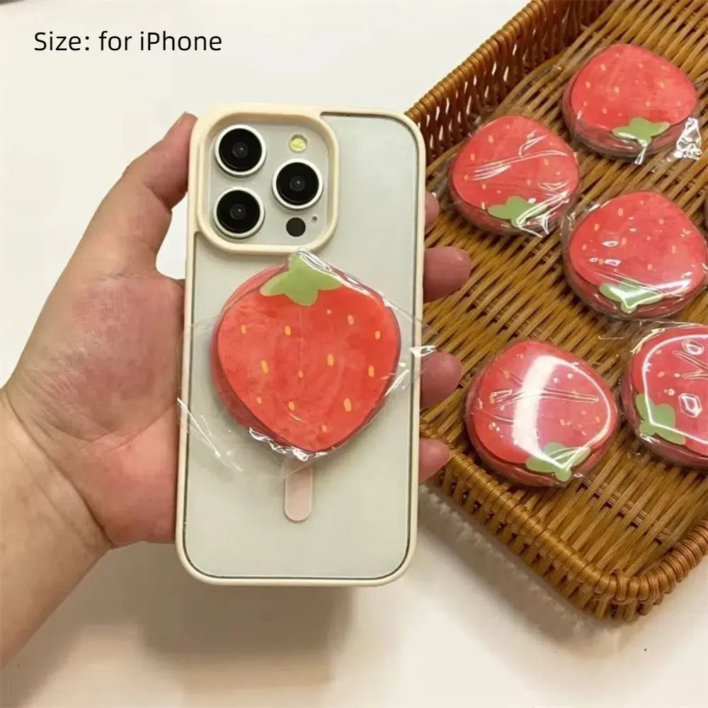 Cute Magnetic Mobile Phone Holder Fruit Watermelon Cell Phone Holder Creative Strawberry Phone Accessories for iPhone