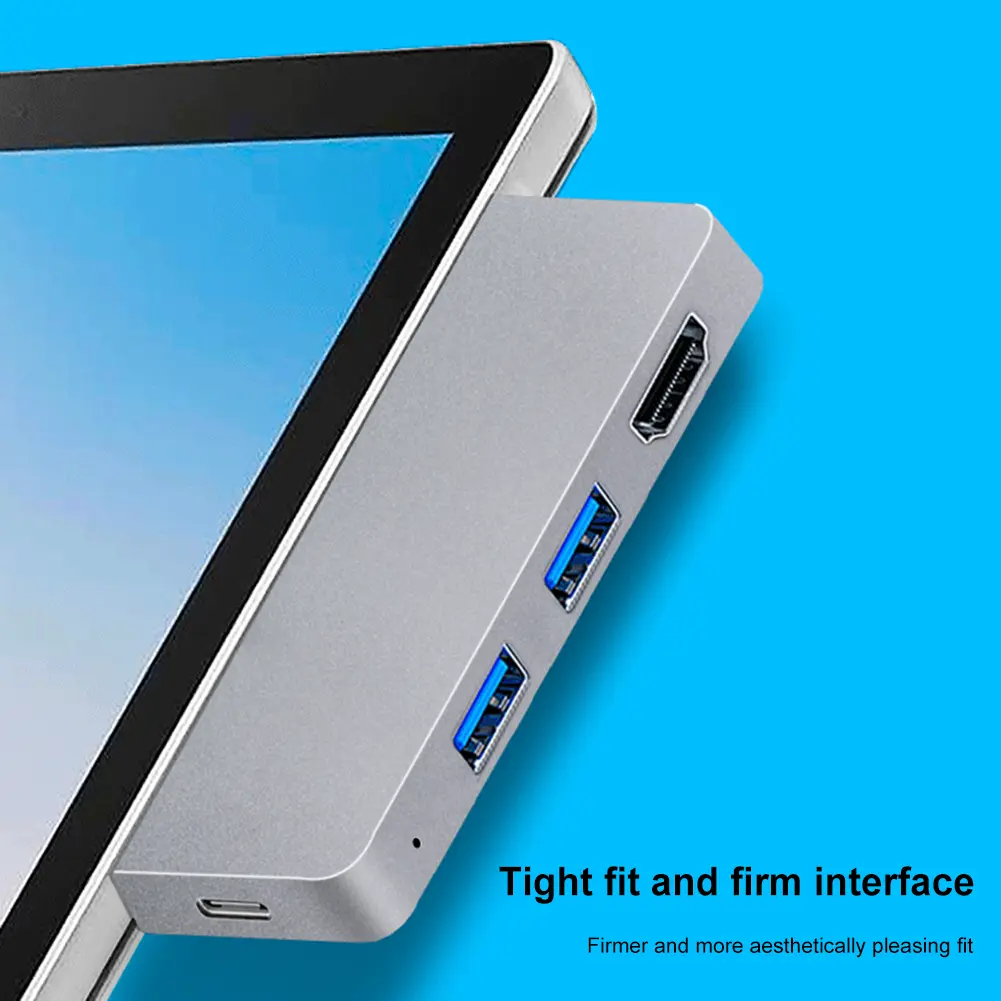 6-in-1 USB Hub Expander Type-C Male To HDMI-compatible SD for MicroSD High Speed Transmission for Surface Pro 8/9/X