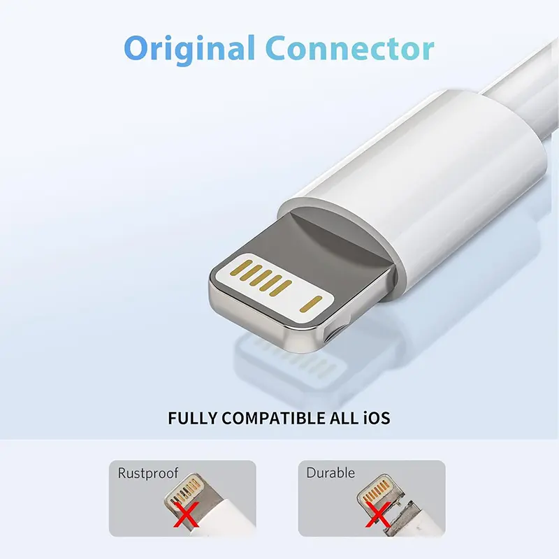 USB A Cable for iPhone 14 13 11 12 Pro Max XR 7 8 Plus PD 15W Fast Charging USB A Date Cable Charger Accessories