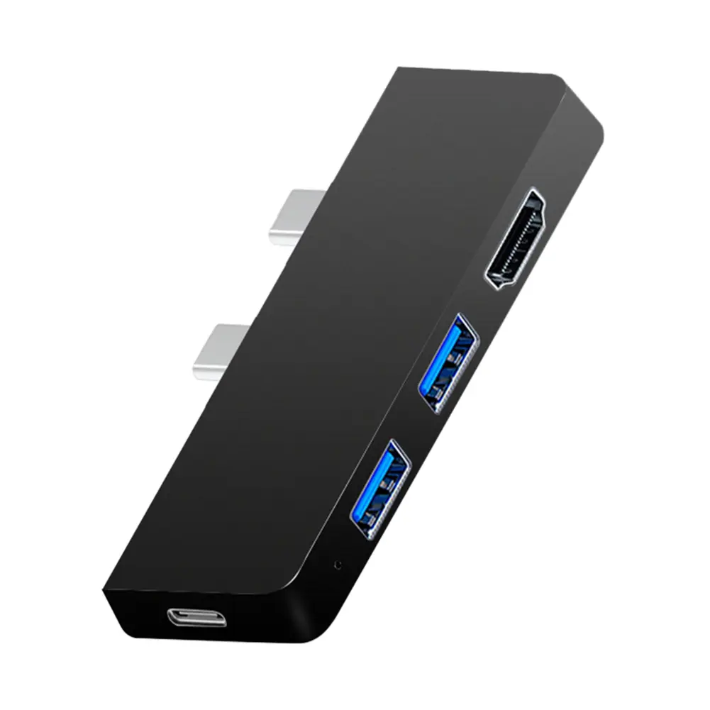 6-in-1 USB Hub Expander Type-C Male To HDMI-compatible SD for MicroSD High Speed Transmission for Surface Pro 8/9/X