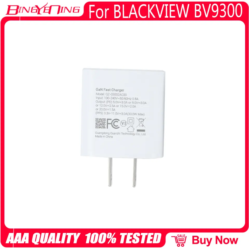 New Original USB Power Adapter Charger For Blackview BV9300 EU Plug Travel 5V3A 9V3A TPYE-C USB Cable Data Line Charging Cable