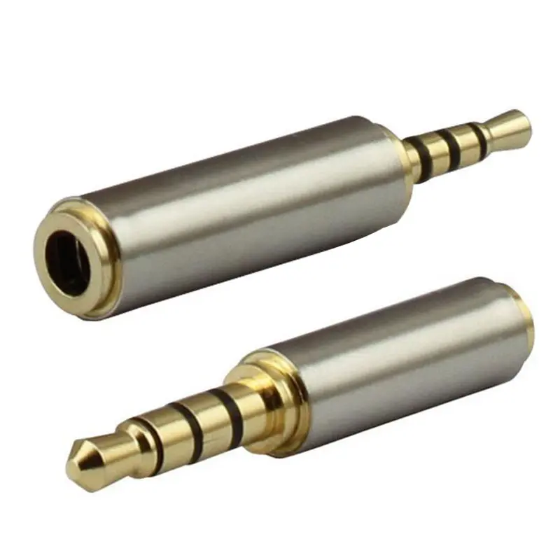 Audio Adapter 2.5mm 3.5mm Jack Plug Male To Female Converter DIY Stereo Repair Headphone Speaker