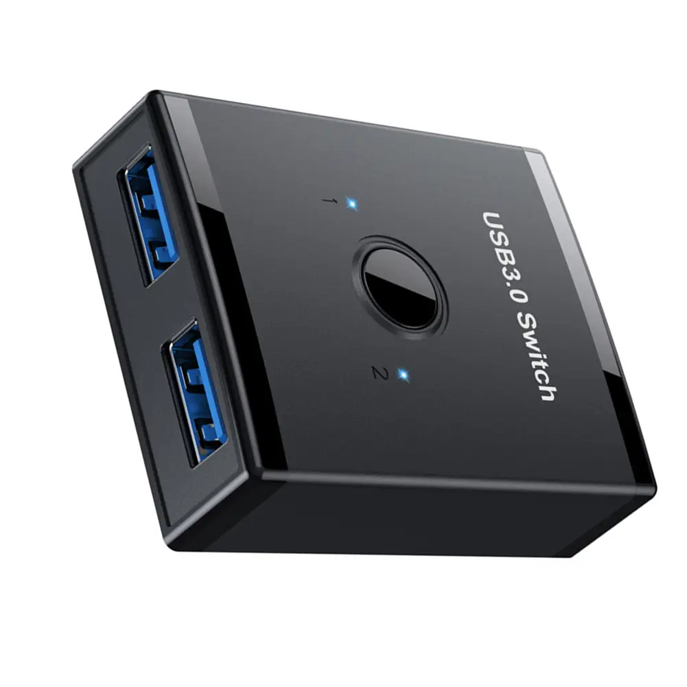 1 in 2 Out USB 3.0 Switch Selector Support for Windows 10/8/8.1/7/XP/OS X/Linux Switch Hub Adapter for Printer/Other Usb Device