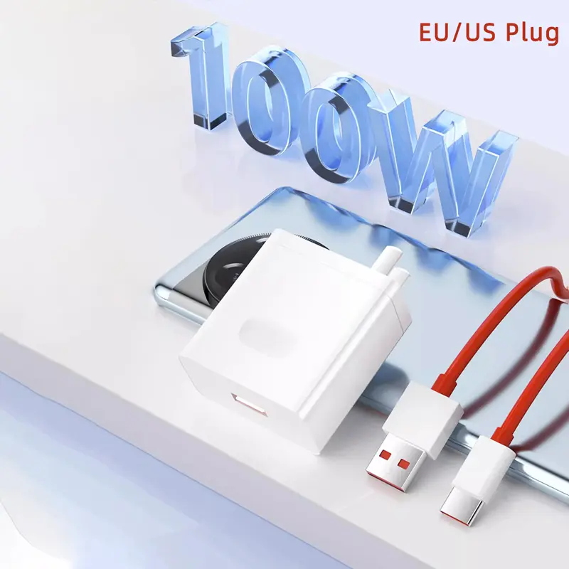 For Oneplus Original Charger 100W SuperVOOC Fast Charging Phone Adapter for Oneplus 13 10 11 12 Pro CE4 Lite USB to Type C Cable