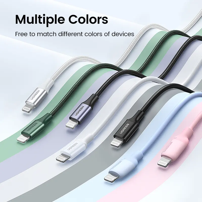 UGREEN MFi 20W PD USB Type C to Lightning Cable for iPhone 14 13 12 Pro Max Fast Charging for iPad Mini Phone Type C Cables
