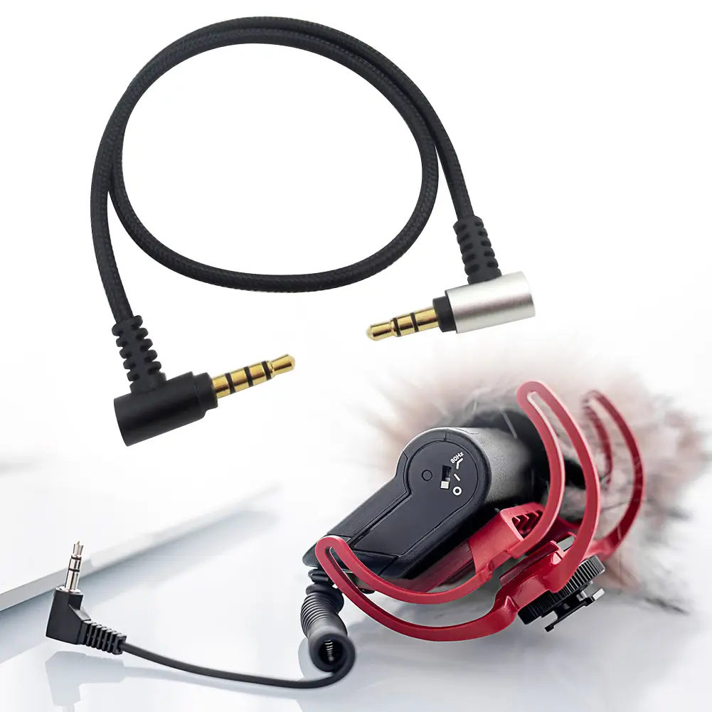 Practical Microphone Cable TRS to TRRS Converter for VRODE Videomic Pro+/RODE VideoMic GO Replacement Instruments