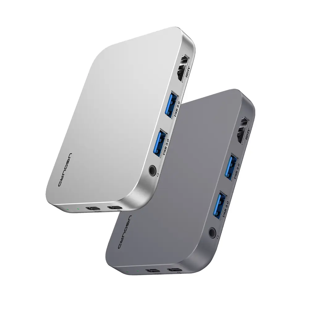 UGOURD M.2 SSD Enclosure Magnetic Type C Hub USB3.0 10Gbps Splitter Docking Station USB C to HDMI 4K Adapter Multiport M2 NVME