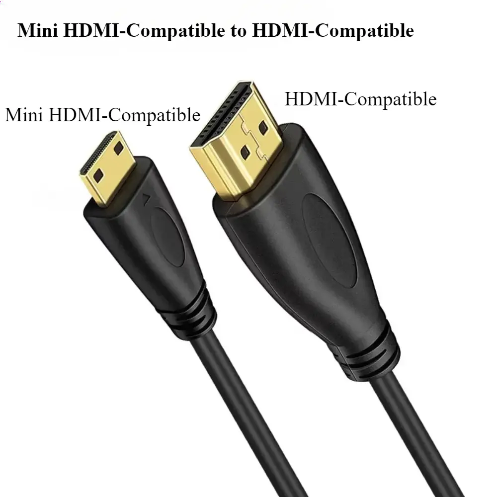 Mini HDMI-compatible to HDMI-compatible V1.4 M/M Male to Male to Mini Audio Video Cable 1080p 1440p for HDTV PS3 XBOX 3D HDTV